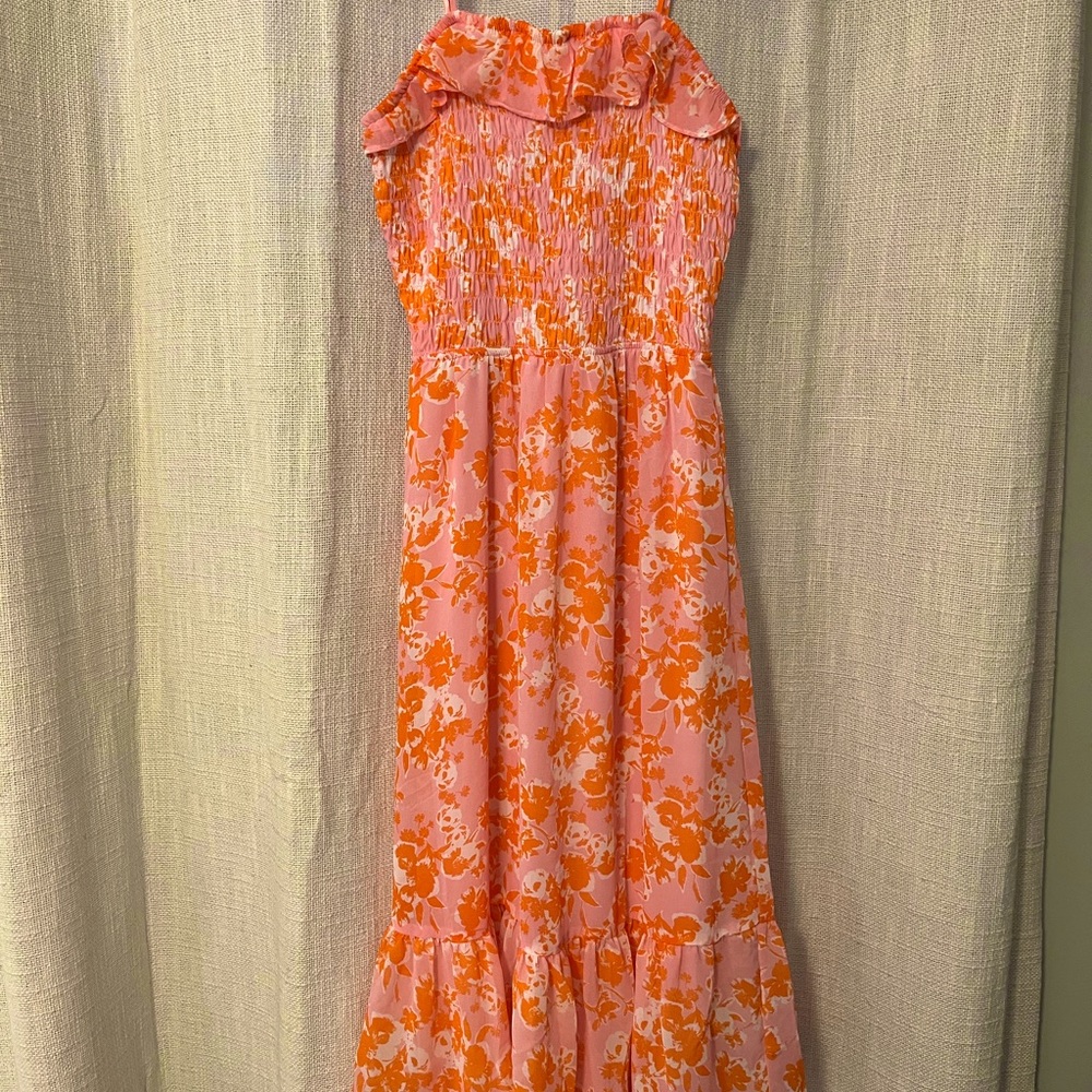 COPY - Sienna Sky dress, XS, pink and orange floral. Worn once